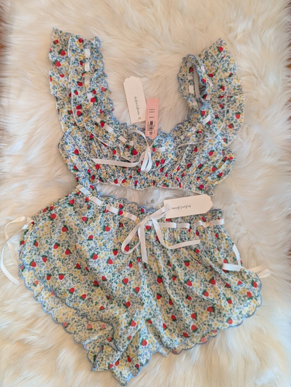 For Love & Lemons Strawberry Kiss SET XS